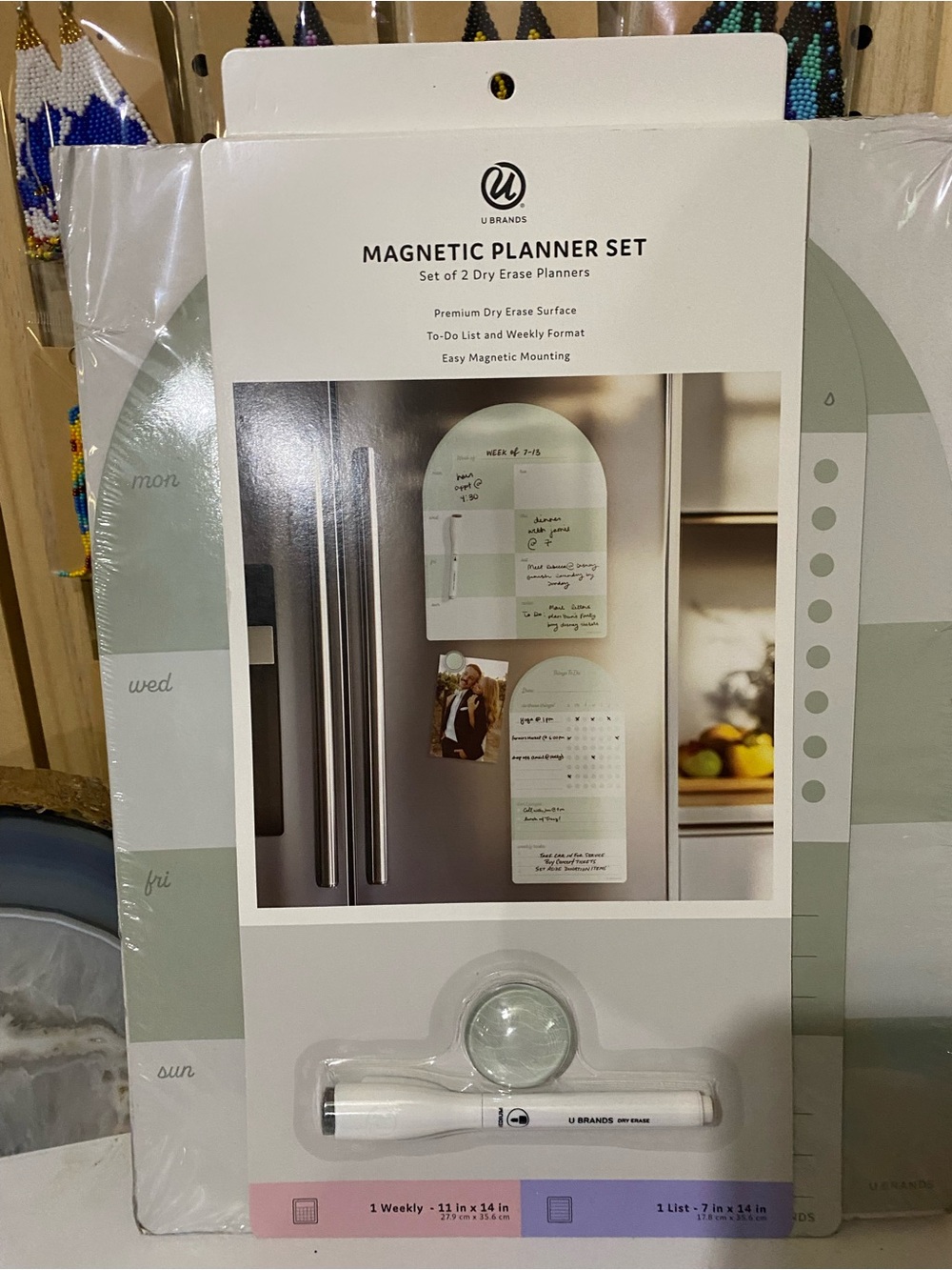 U Brands Magnetic Planner Set — Sage & White Arch Design